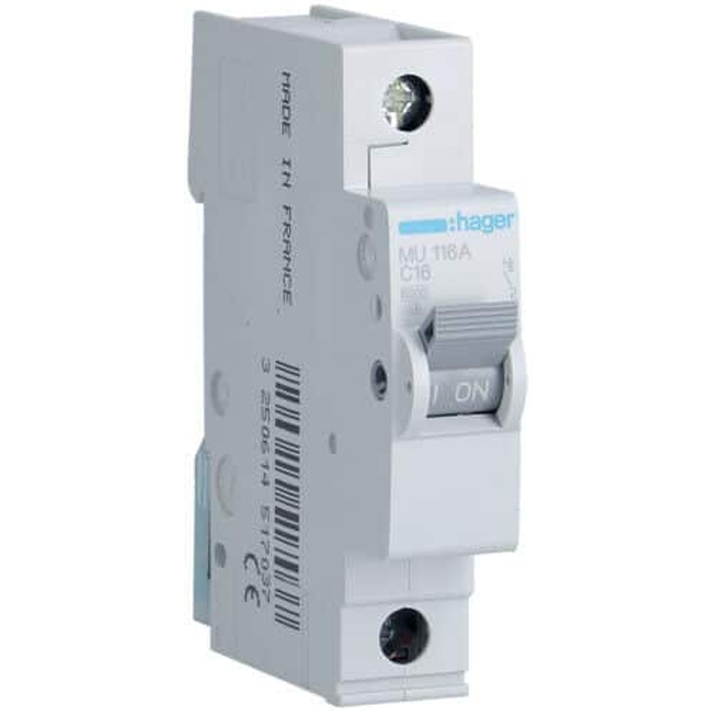 قاطع هاجر 1 فاز 20 امبير -  MCB 1*20 A HAGER